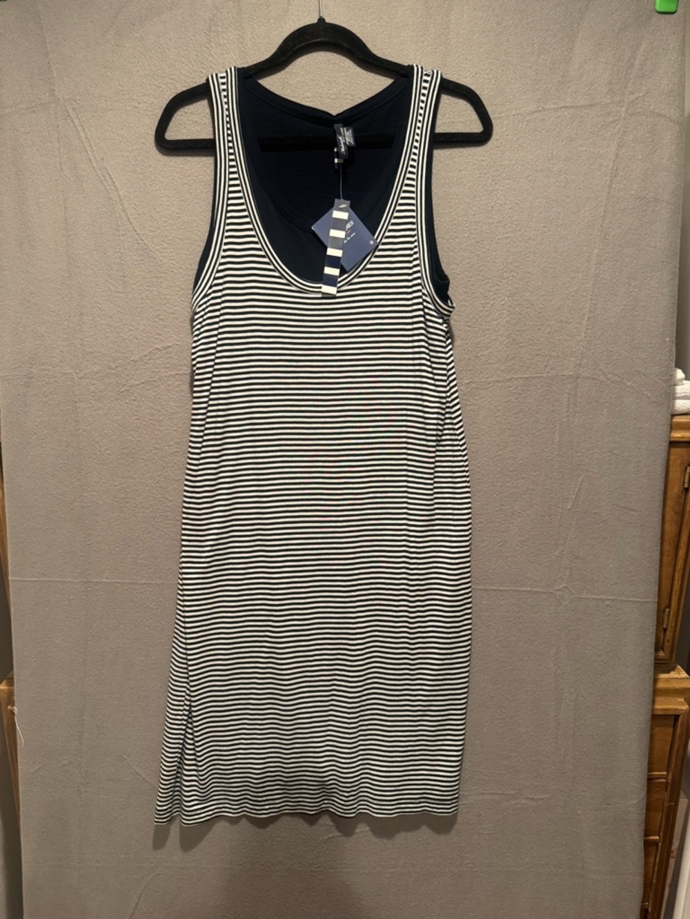 Saint James Navy Blue Crewneck Dress